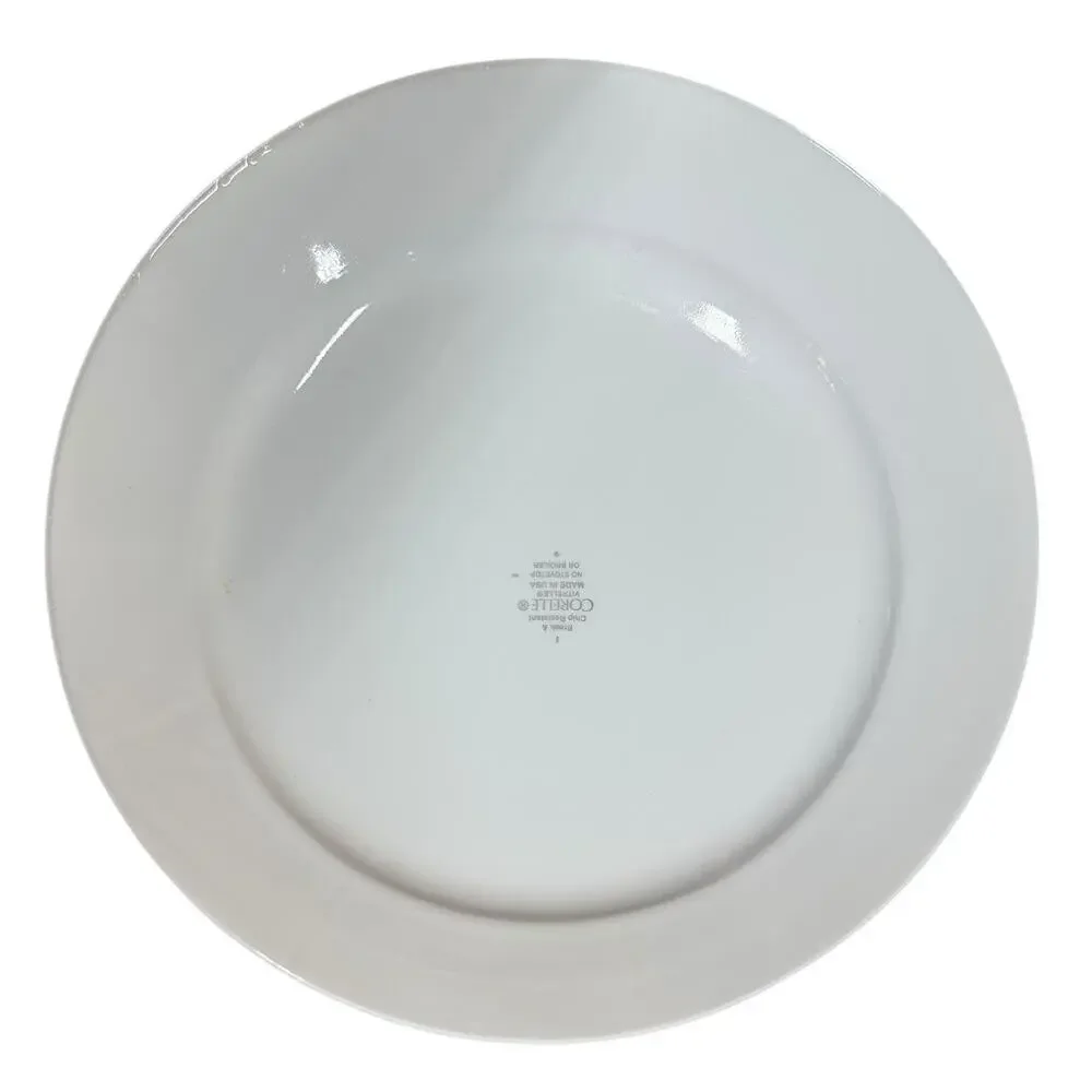 Corelle Splendor Dinner Plate White Red Gray Swirl 10.25